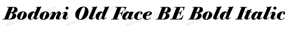 Bodoni Old Face BE Bold Italic Oldstyle Figures字体转换